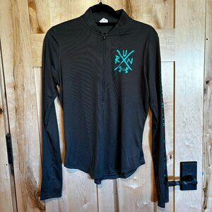 UA Under Armour Destroy All Miles Half Zip Pullover M Medium 1370369 Grey Logo